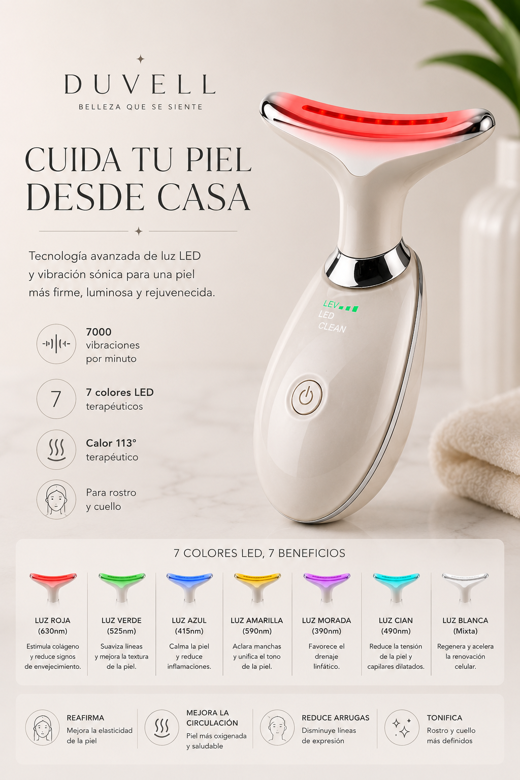 Duvelle Lumina — Terapia de Luz LED 7 Colores